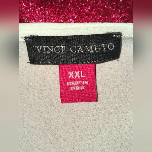 NWT Vince Camuto Women's Short Sleeve Ruffle Top - Picture 5 of 6